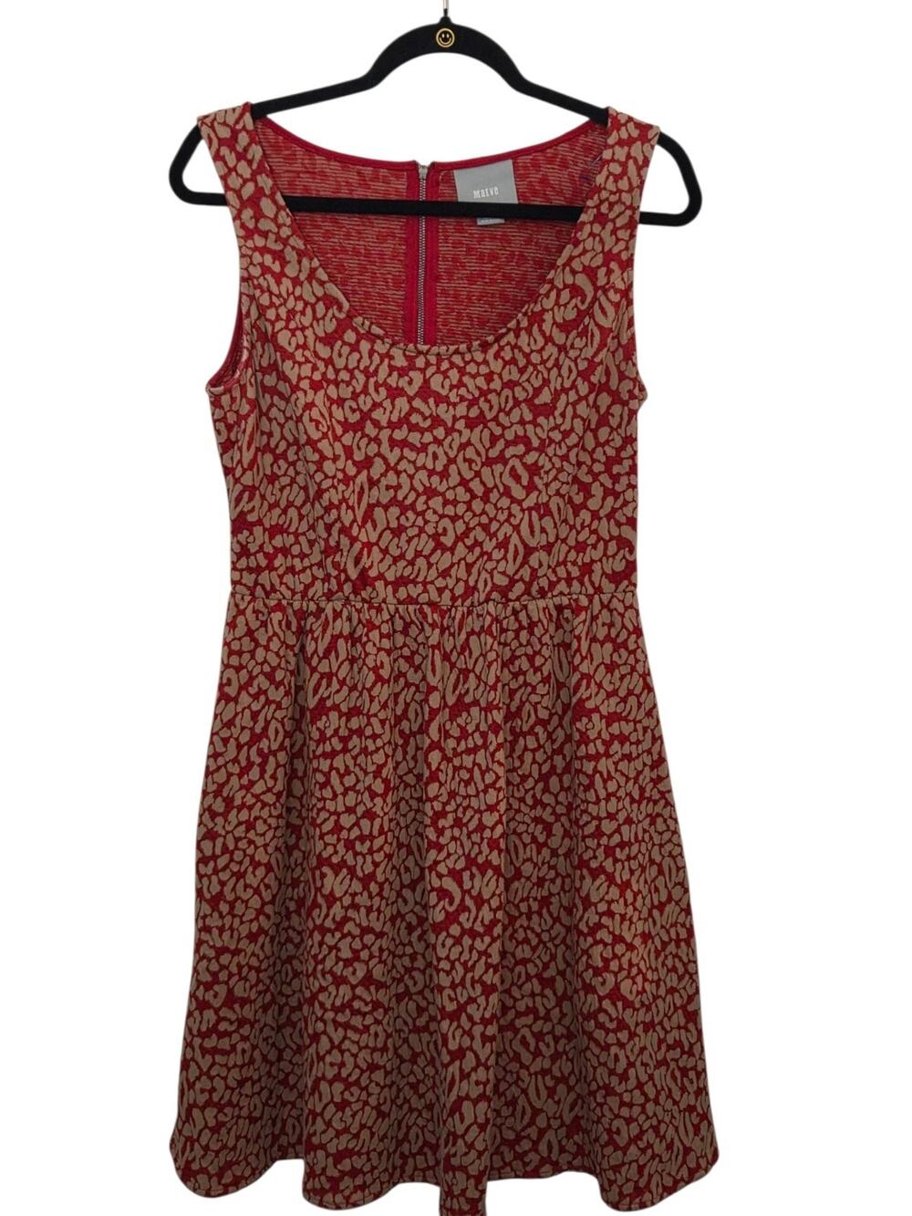 MAEVE Anthropologie Red Fit and Flare Mini Dress Size Large L